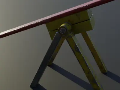 3D model of a Seesaw Low-poly 3D model