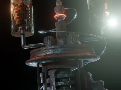 space drill Free low-poly 3D model