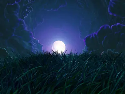 Realistic Field Grass Free low-poly 3D model