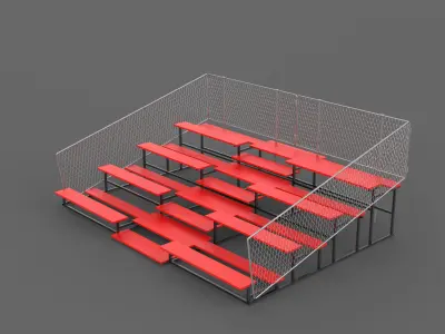 Metal Bleachers 3D model