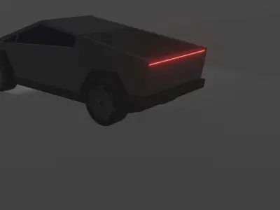 Tesla Cybertrack Free low-poly 3D model