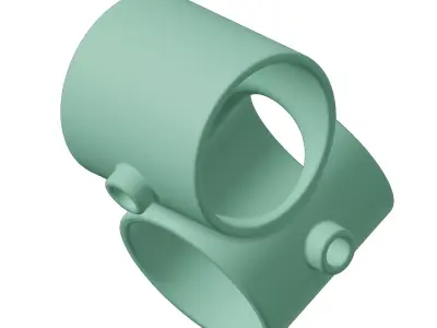 Plastic Crossover Pipe Fitting Toy 3D model