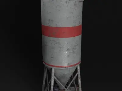 Low poly silo moremix Low-poly 3D model