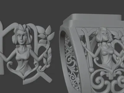 Virgo zodiac sign 3D print model