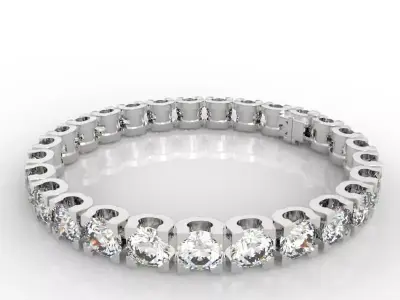 50pt Prong Set Tennis Bracelet Model 3D print model