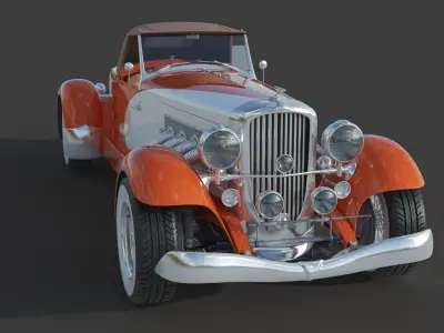 Duesenberg SJ Boattail Speedster 3D model