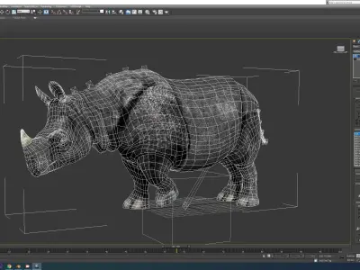 Rhino rhinoceros 3D model buy