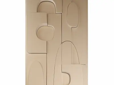 Fabric wall decorate 3D model
