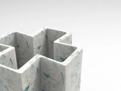 Plus Vase Low-poly 3D model