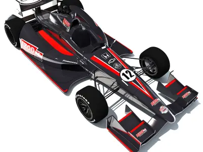 Black Indycar IZOD Race Car 3D model