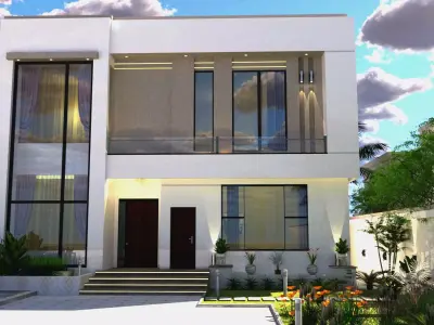 Modern Villa A3  3D Model  Renders  DWG Files 3D model