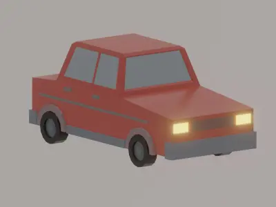 Low Poly Car Low-poly 3D model