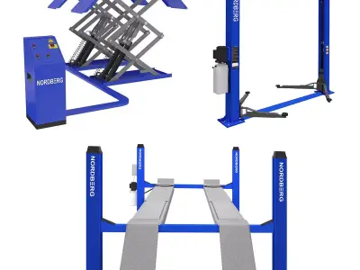 Car service lifting equipment 3D Model Pack