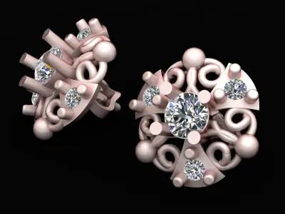 PRECIOUS STYLISH EARRING 3D PRINTABLE MODEL 3D print model