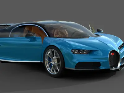 Bugatti Chiron Pack for Unity Low-poly 3D model