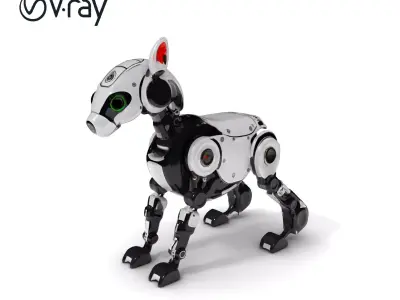 Robotic Canine Companion Model Pack Low-poly 3D model