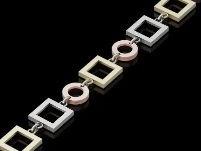 Lux  cufflink printable gold jewelry printable 3D model 3D print model