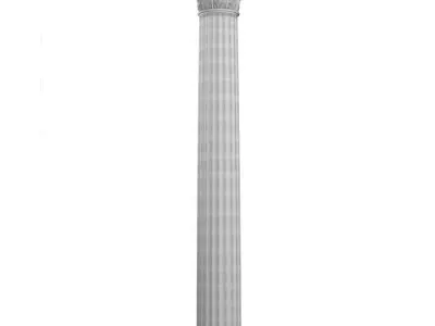 Classical round columns 3D model purchase