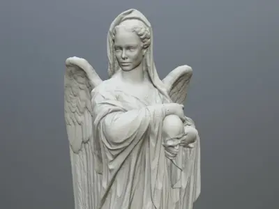 Angel Statue 02 3D print model