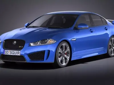 Jaguar XFR-S 2016 VRAY 3D model
