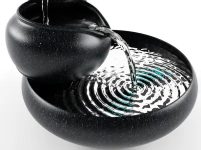 Indoor waterfall 3D model