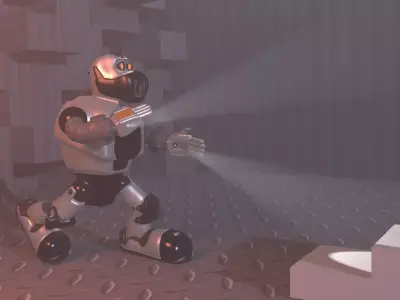 3D Robot Free low-poly 3D model