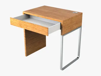 Mini Desk 01 - Bamboo Wood 3D model