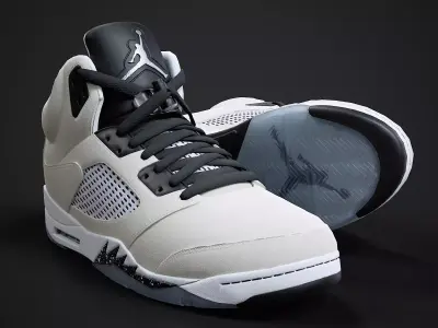 Air Jordan 5-retro sneaker 5 Low-poly 3D model