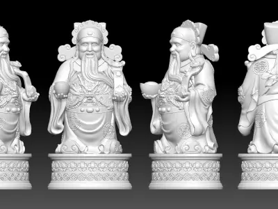 god of Wealth  3D print model