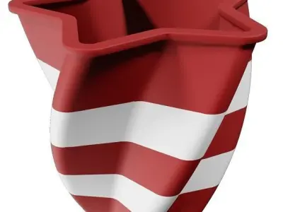 Stylish Color Vase Low-poly 3D model