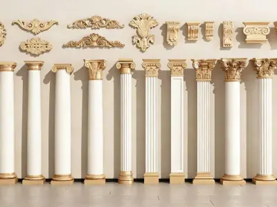European-style decorative components 3D model