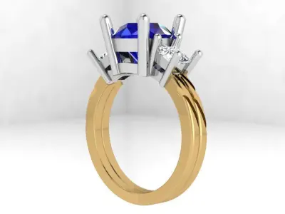 Round Cut Basket Setting Ring 4365 3D print model