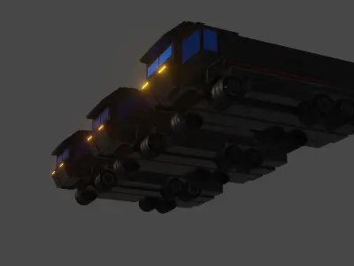 Sci-Fi Truck Free low-poly 3D model
