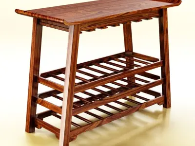 Wine Table Rack 2 3D model