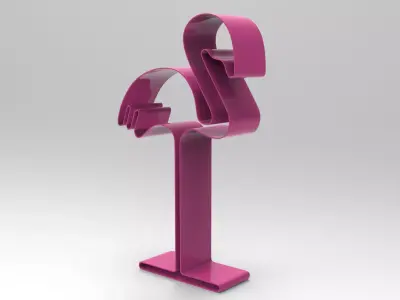 Flamingo Decor Low-poly 3D model