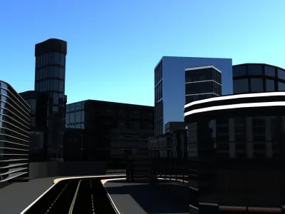 Racing Game Track Low-poly 3D model