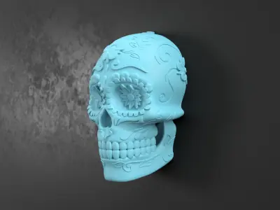 Sugar Skull Wall Decoration 3D print model