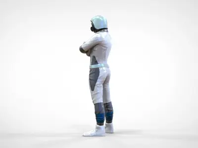 N5 Race Driver with NHRA Racing Helmet 3D print model