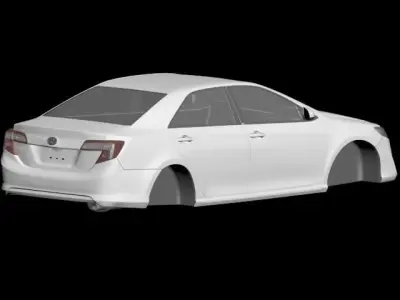 Toyota Camry 2012 with interior 3D model 3D model