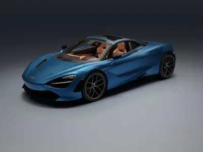 McLaren 720S Spider Low-poly 3D model
