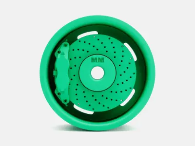 15x8 GM Rallye Wheel and Brake 3D print model