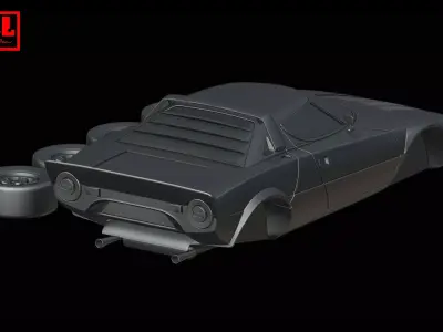 Lancia Stratos HF Stradale 1973-1978 3D print model