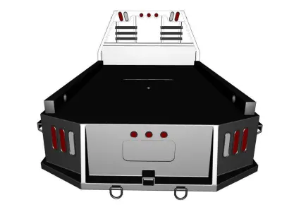 FLATBED  Bradford Built Work Truck Low-poly 3D model