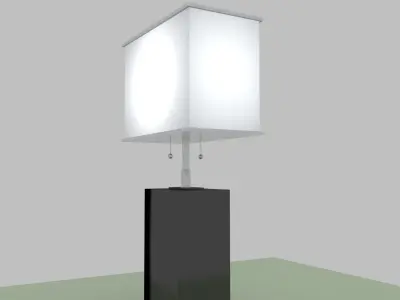 Williams-Sonoma Home Black crystal Cube table lamp Free 3D model