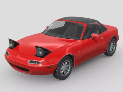 Mazda MX5 1989 Low-poly 3D model