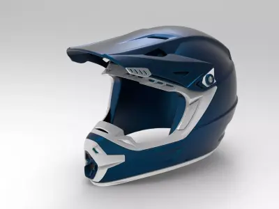 Dirt Bike Cross Helmet 3D model