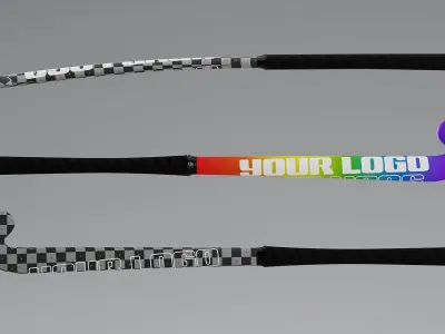 Field Hockey Stick and Ball 3D model