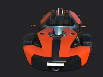 ktm low poly car Low-poly 3D model