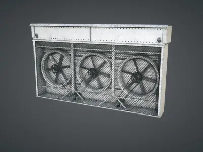 Vents Triple Fan Low-poly 3D model
