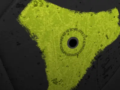 Soccerball black yellow Low-poly 3D model